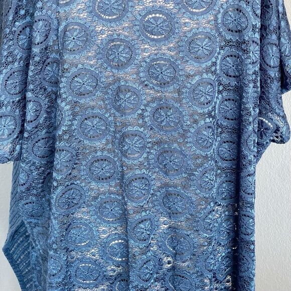 Chico's Womens Knit Poncho Pullover Blouse Sz Medium- Large Oversized Tunic Boho - Picture 10 of 12